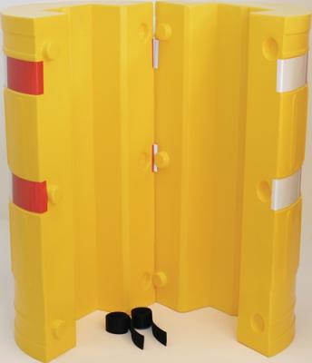 Säulen- u.Pfostenschutz H.1100mm f.Pfostenmaß 160x160mm HDPE gelb 