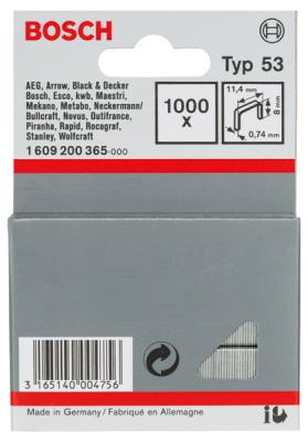 1000 Tackerklammern  8/11,4 mm Typ 53 